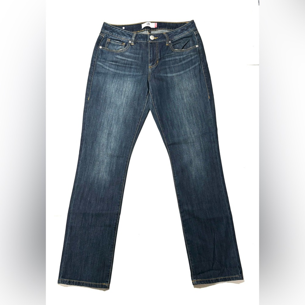 CAbi The Straight Jeans‎ Dark Blue Wash Stretch Women’s size 6